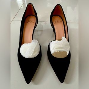 Never worn J. Crew Suede Lucie Pumps in black.  Women size 8.